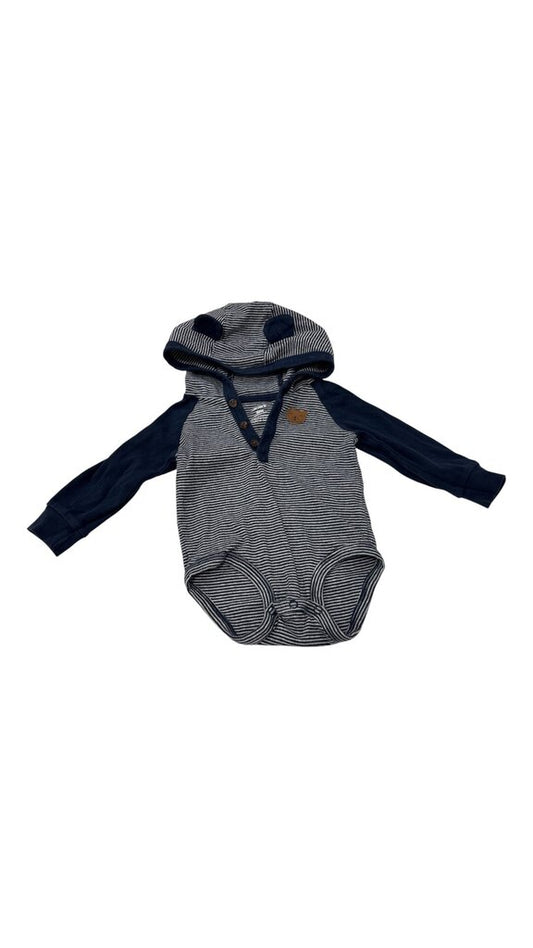 Long Sleeve Onesie: Bear, Boy, Size: 9m