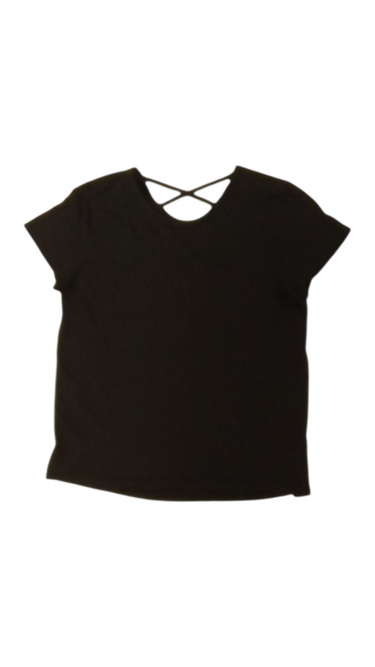 Shirt: Black, Girl, Size: 14/16