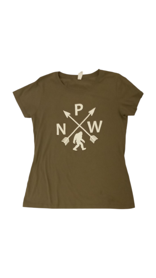 Shirt:Green/PNW, Womens, Size: XL