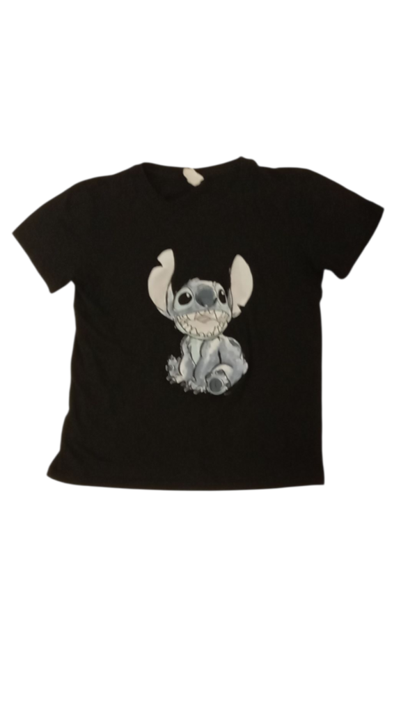 Shirt: Black/Stitch, Girl, Size: 10/12