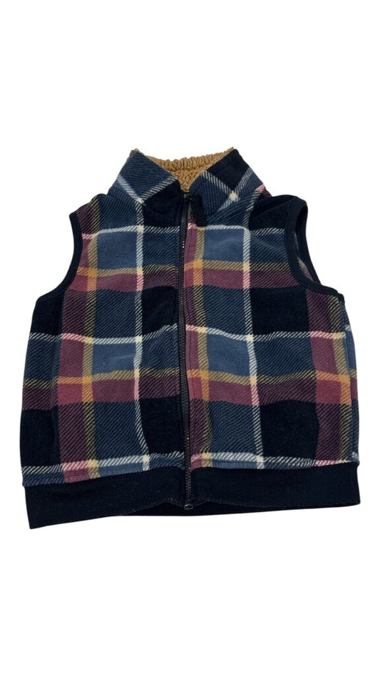 Vest: Purple Plaid, Girl, Size: 24m