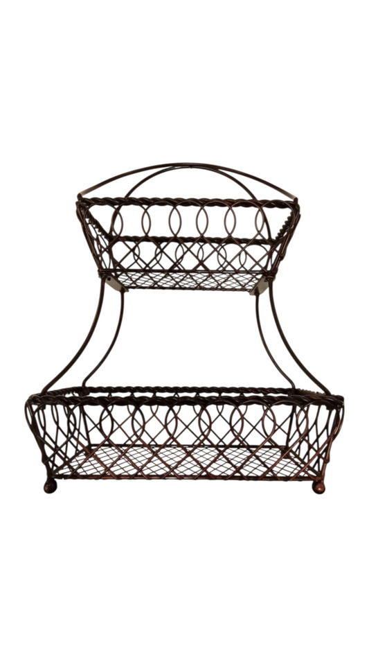 Lattice 2-tier Basket, Decor