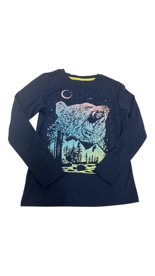 Long Sleeve Shirt:Bear, Boy, Size: 8/10