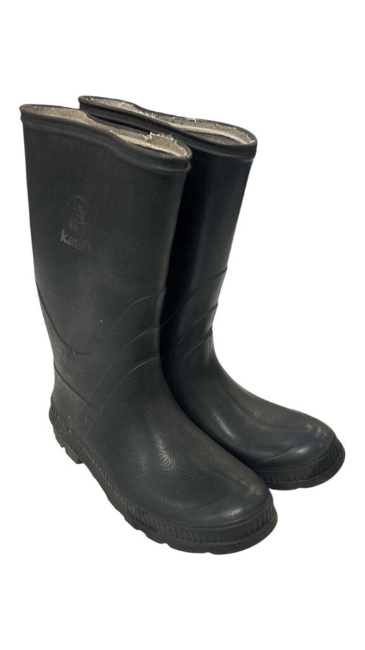 Black Rubber Boots, Boy, Size: 4