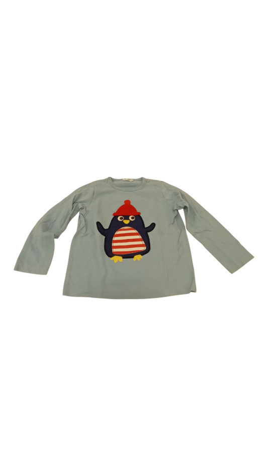 Long Sleeve Shirt:Penguin, Boy, Size: 3/4