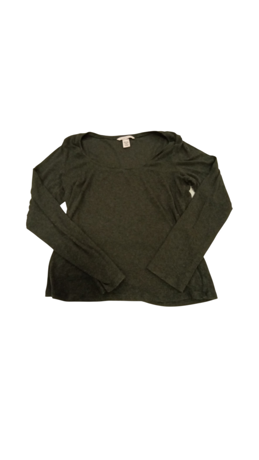 Long Sleeve Shirt: Grey, Womens, Size: XL