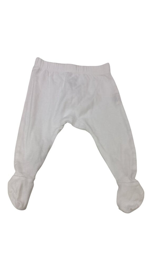 Pants: White With Feet, Girl, Size: 0/3m