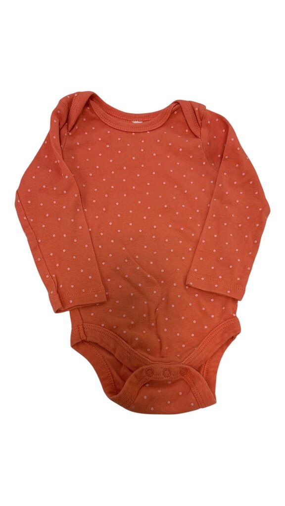 Long Sleeve Onesie: Orang, Girl, Size: 3/6m