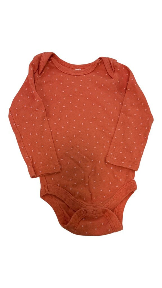Long Sleeve Onesie: Orang, Girl, Size: 3/6m