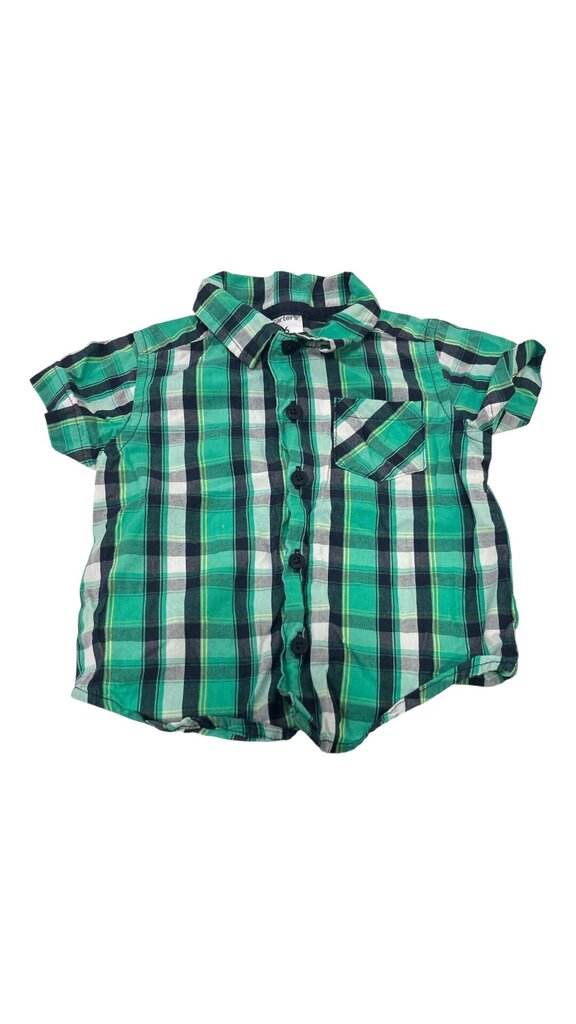 Shirt: Plaid Buttons, Boy, Size: 6m