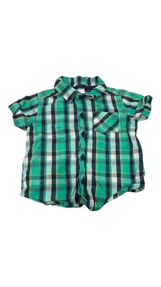 Shirt: Plaid Buttons, Boy, Size: 6m