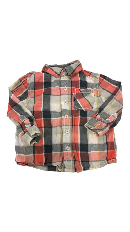 Long Sleeve Shirt:BK/Pink, Boy, Size: 18m