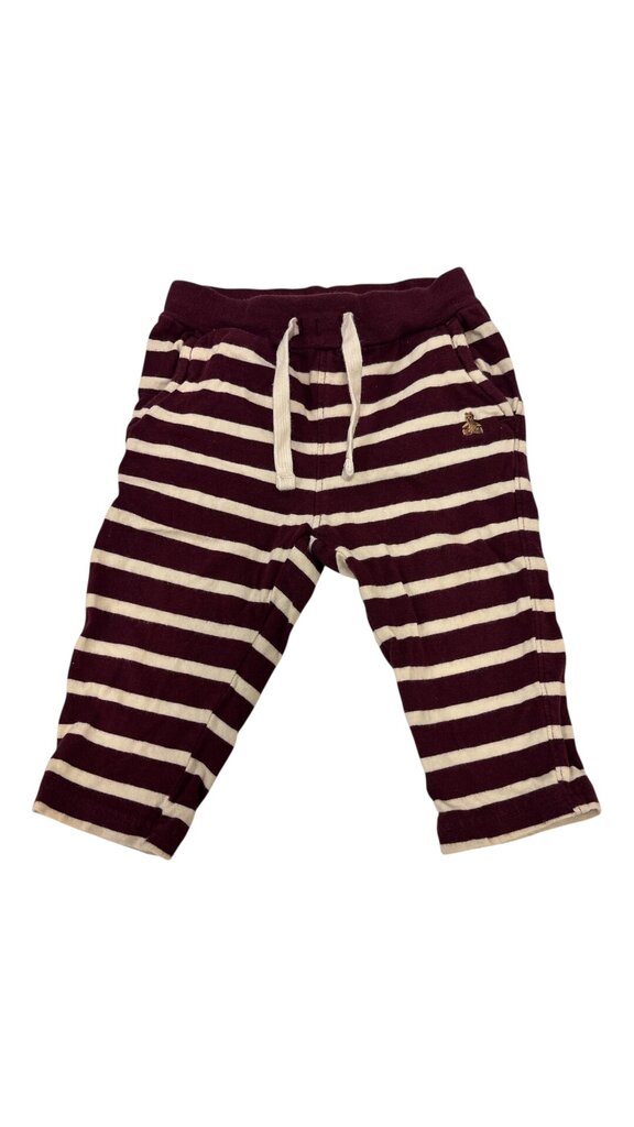 Pants: Maroon/White, Boy, Size: 6/12m