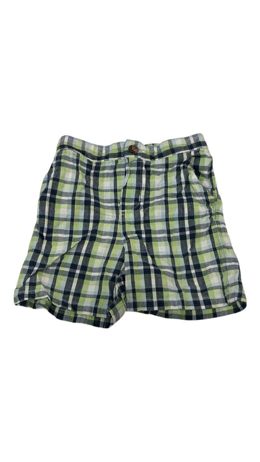 Shorts: Plaid Green/Blue, Boy, Size: 18m