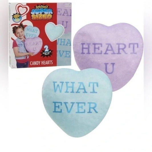 Valentine Blue and Purple plush heart