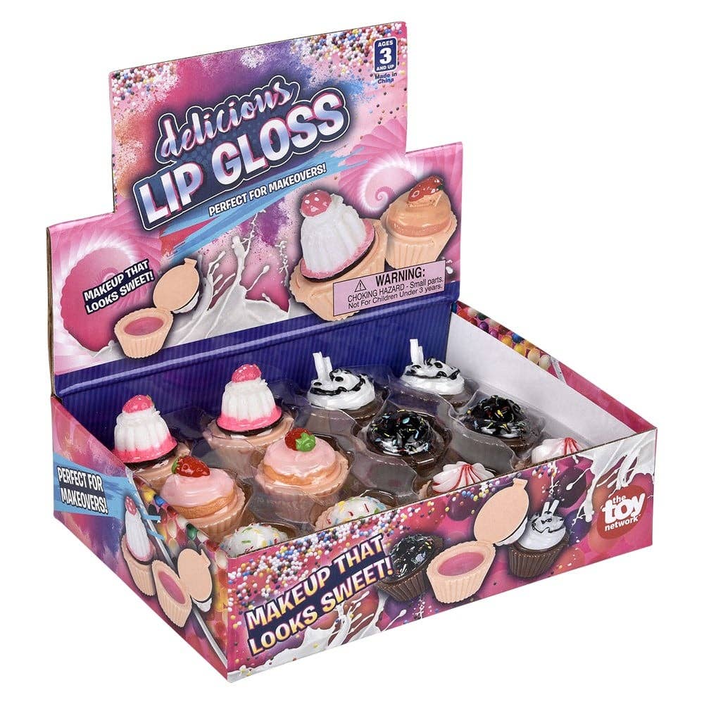 1.25" CUPCAKE LIP GLOSS LLB kids toys