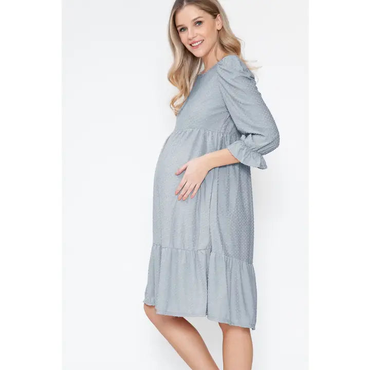 Easter Bubble Swiss Dot Long Spring Dress