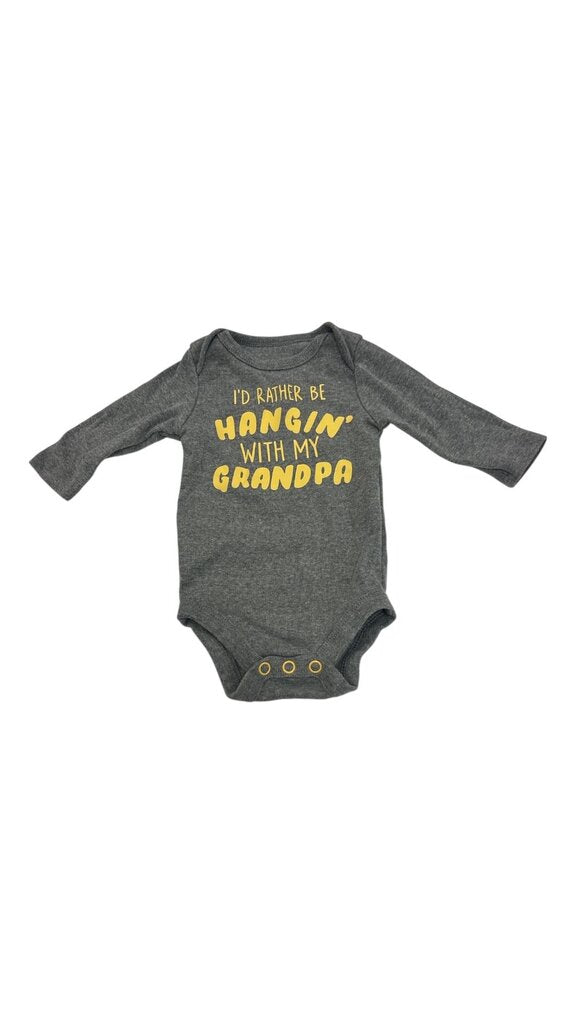 Long Sleeve onesie - I'd rather be with grandpa