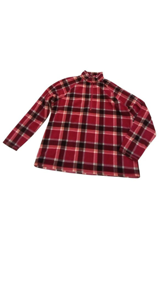 Fleece Plaid zip-up