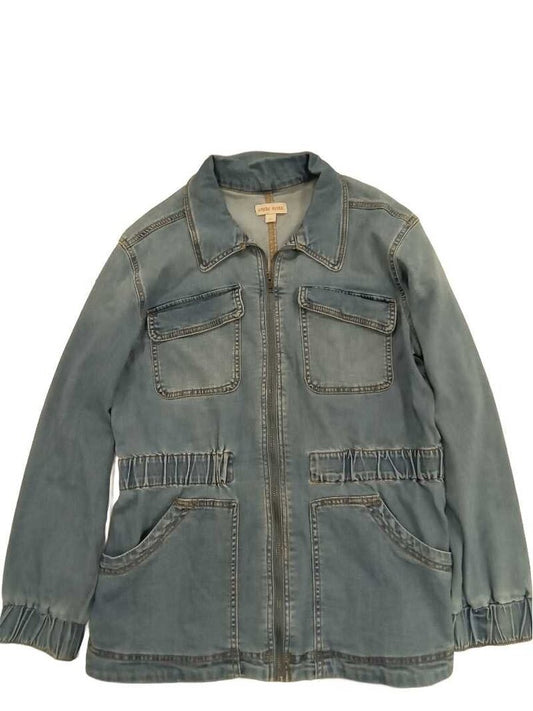 Denim Jacket Zip up W/ Pockets