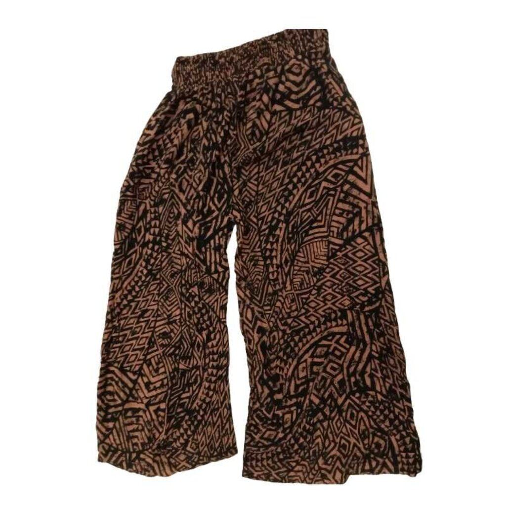 Casual Pants, Elastic Waist: Geometric Pattern