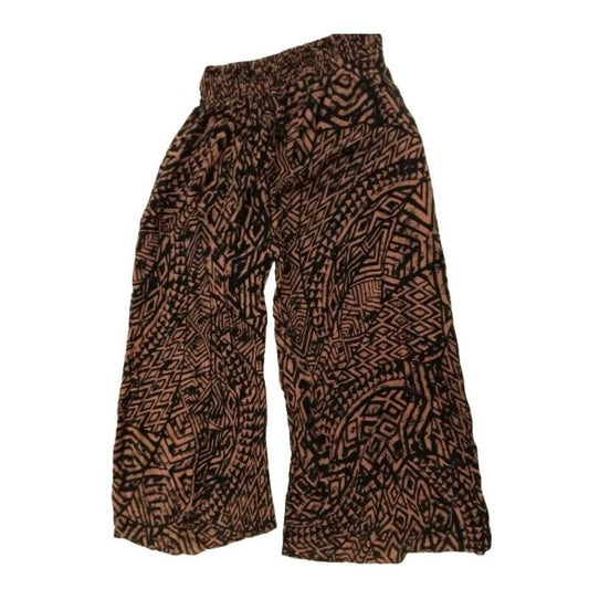 Casual Pants, Elastic Waist: Geometric Pattern