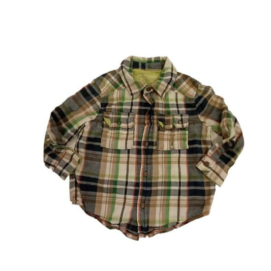 Long Sleeve Plaid Button-Up