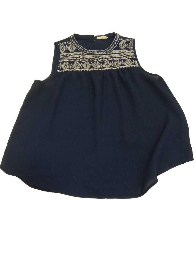Embroidered Sleeveless Top