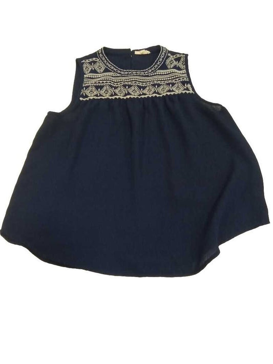 Embroidered Sleeveless Top