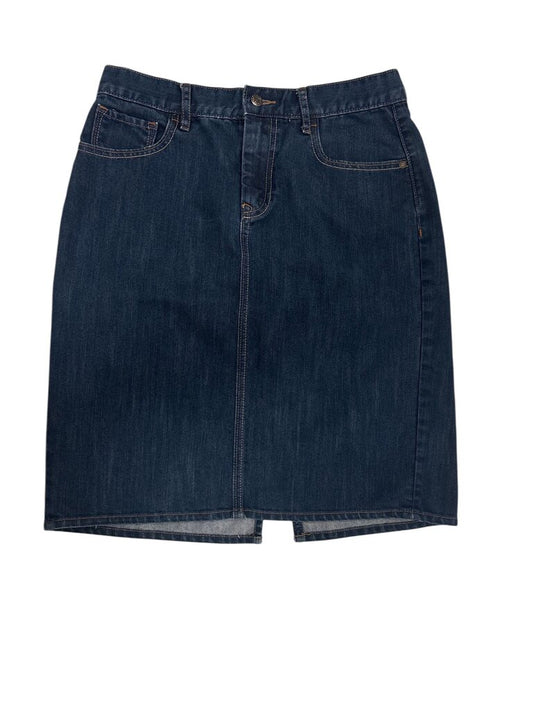 Denim - High Rise Knee Length Skirt