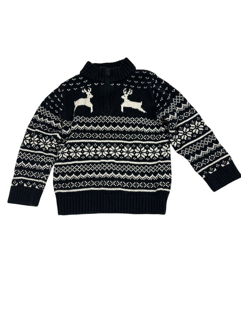 Sweater with Half Zipper