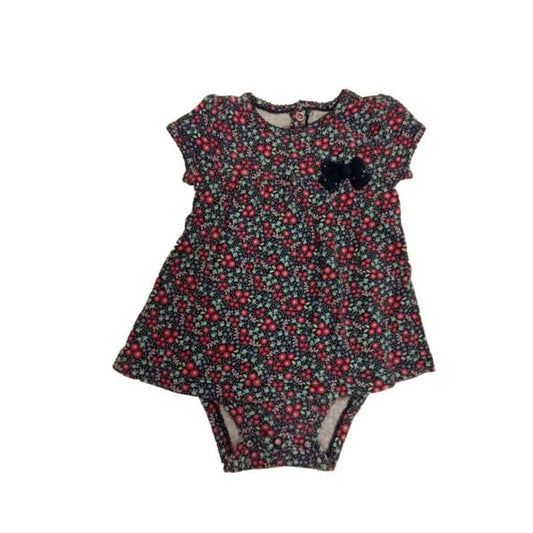 Short Sleeve Flower Onesie Dress