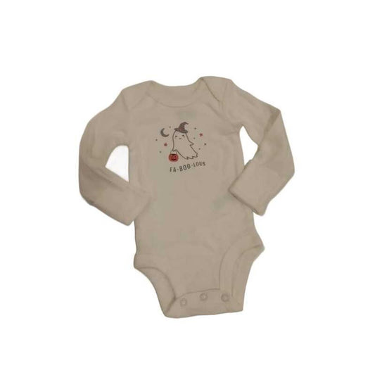 Long Sleeve Onesie: Ghost Fa-Boo-Lous