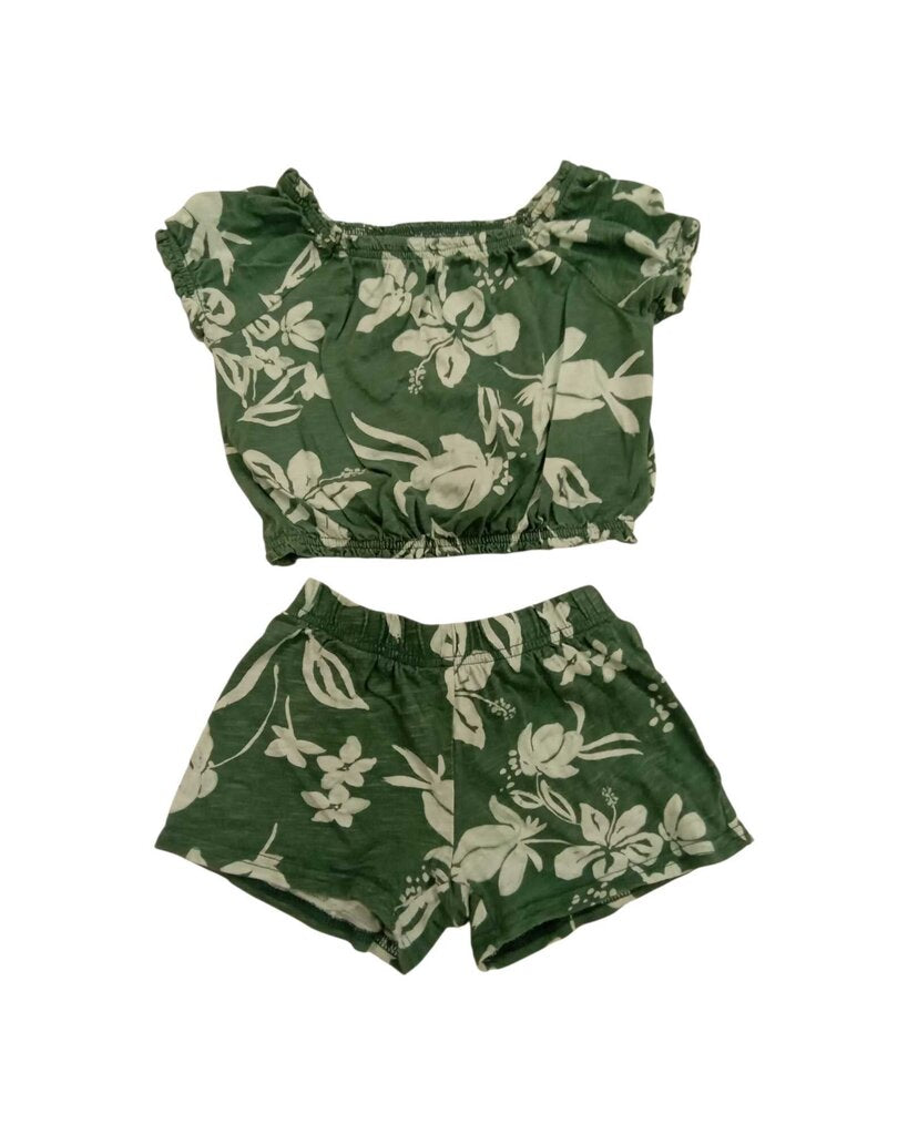 2pc Shorts/Top Set Elastic Trim