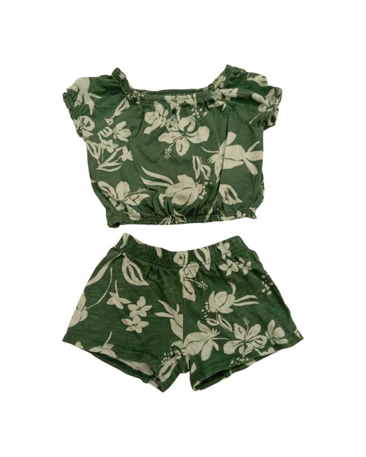 2pc Shorts/Top Set Elastic Trim