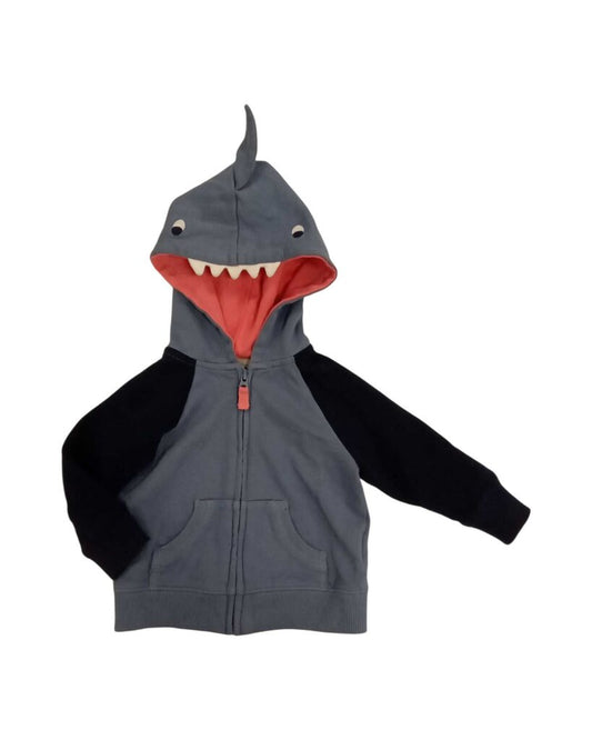 Sweatshirt: Zip-up Shark Hood