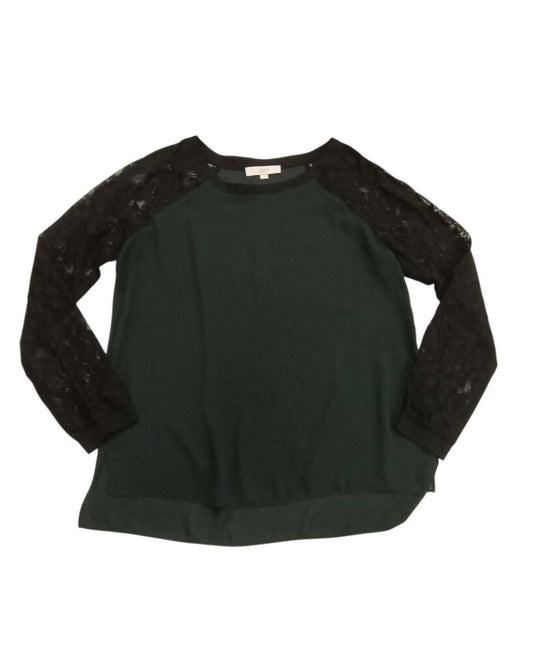 Long Sleeve Shirt: Black Lace Sleeves