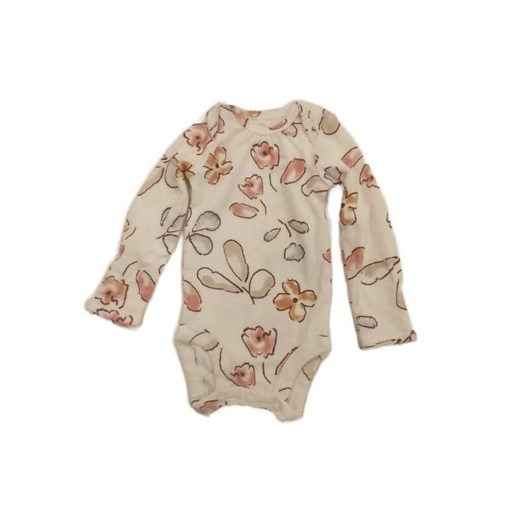Long Sleeve Onesie - Big Flowers