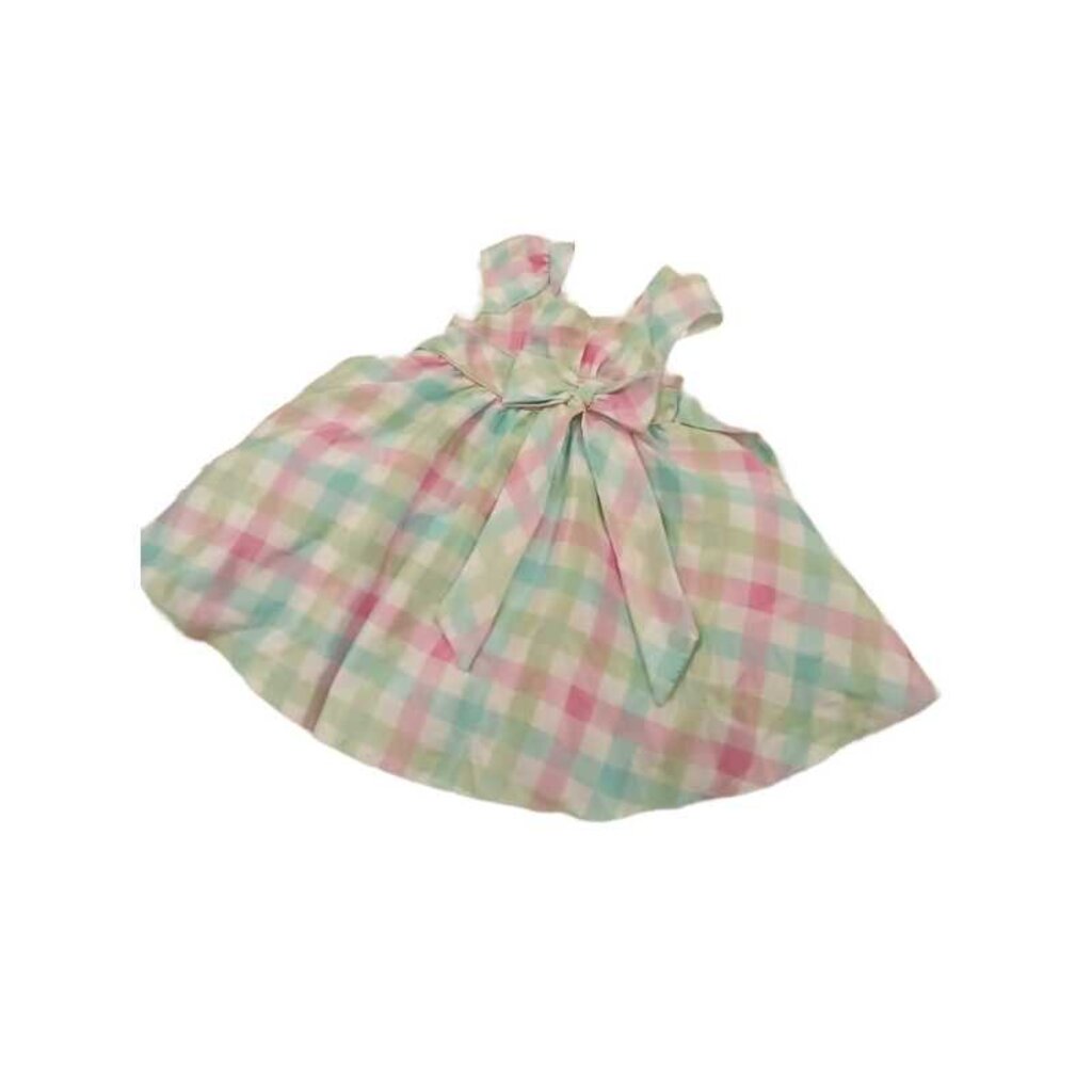 Jona Michelle Girls Checker Plaid Pastel Pink Dress 6 CUTE EASTER Church Wedding