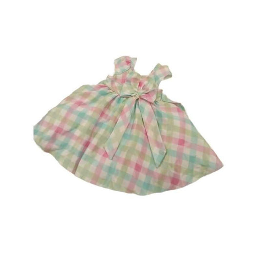 Jona Michelle Girls Checker Plaid Pastel Pink Dress 6 CUTE EASTER Church Wedding