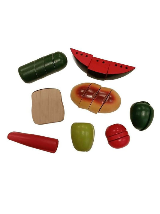 8pc velcro sliceable pretend food