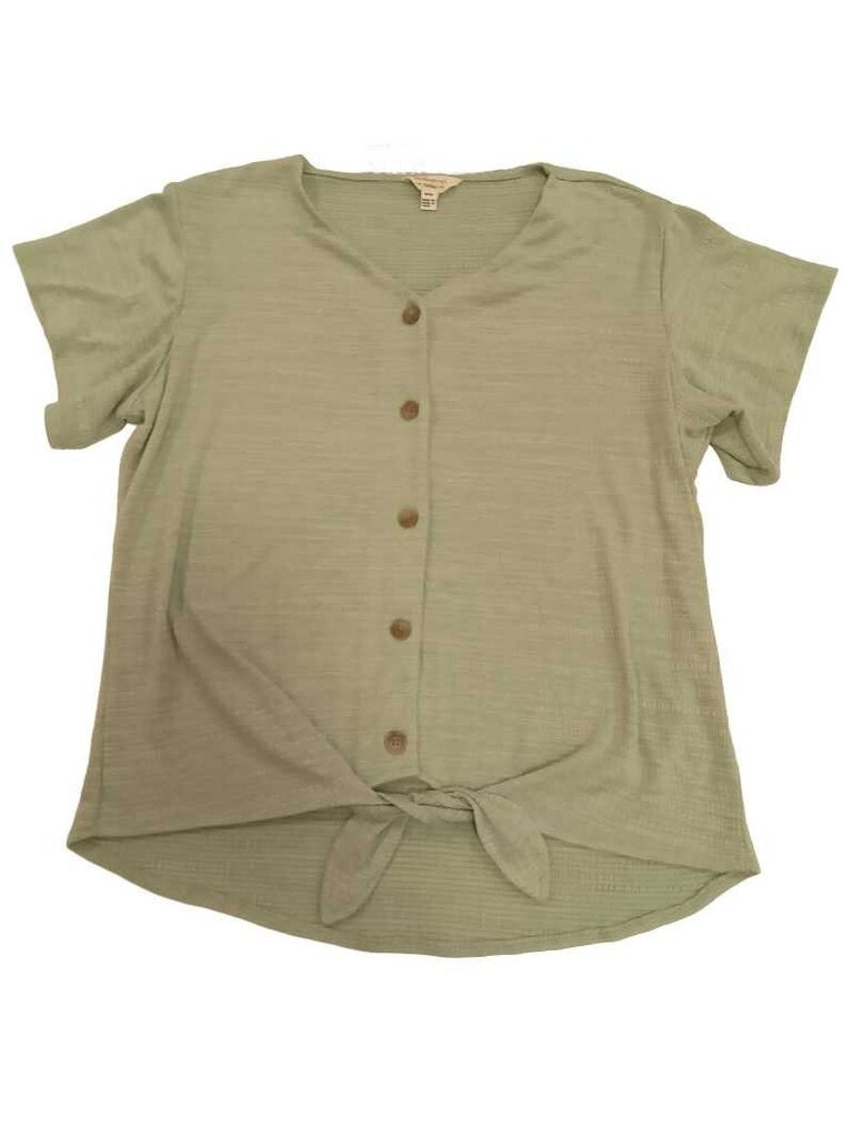 button-up twist tie shirt