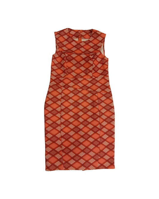 Plaid Sleeveless Dress: Vintage Inspired M