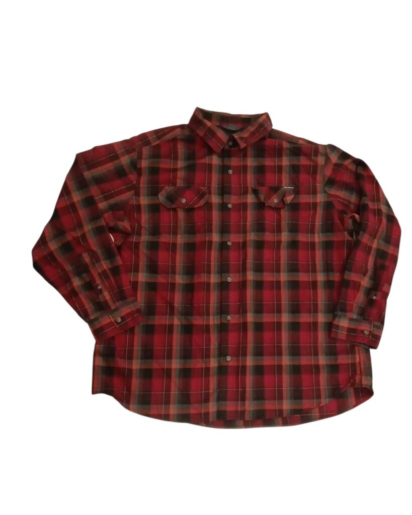 Long Sleeve Button Up Men's Plaid Shirt