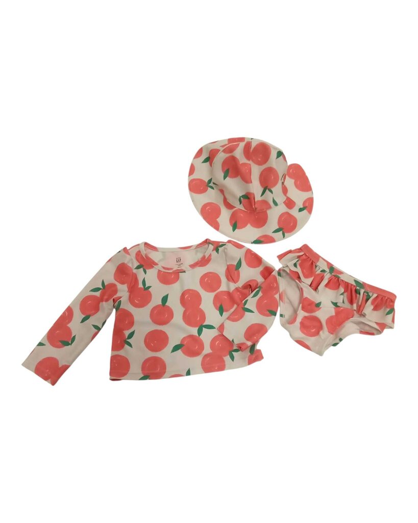 3pc Swim: Shirt, Hat, Bottoms Oranges