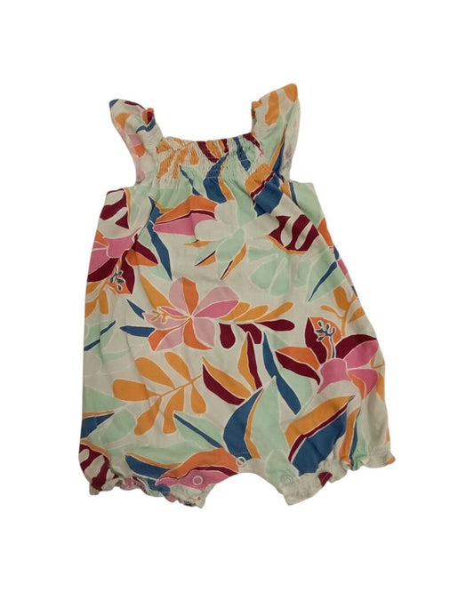 Romper: Elastic Top Flowers