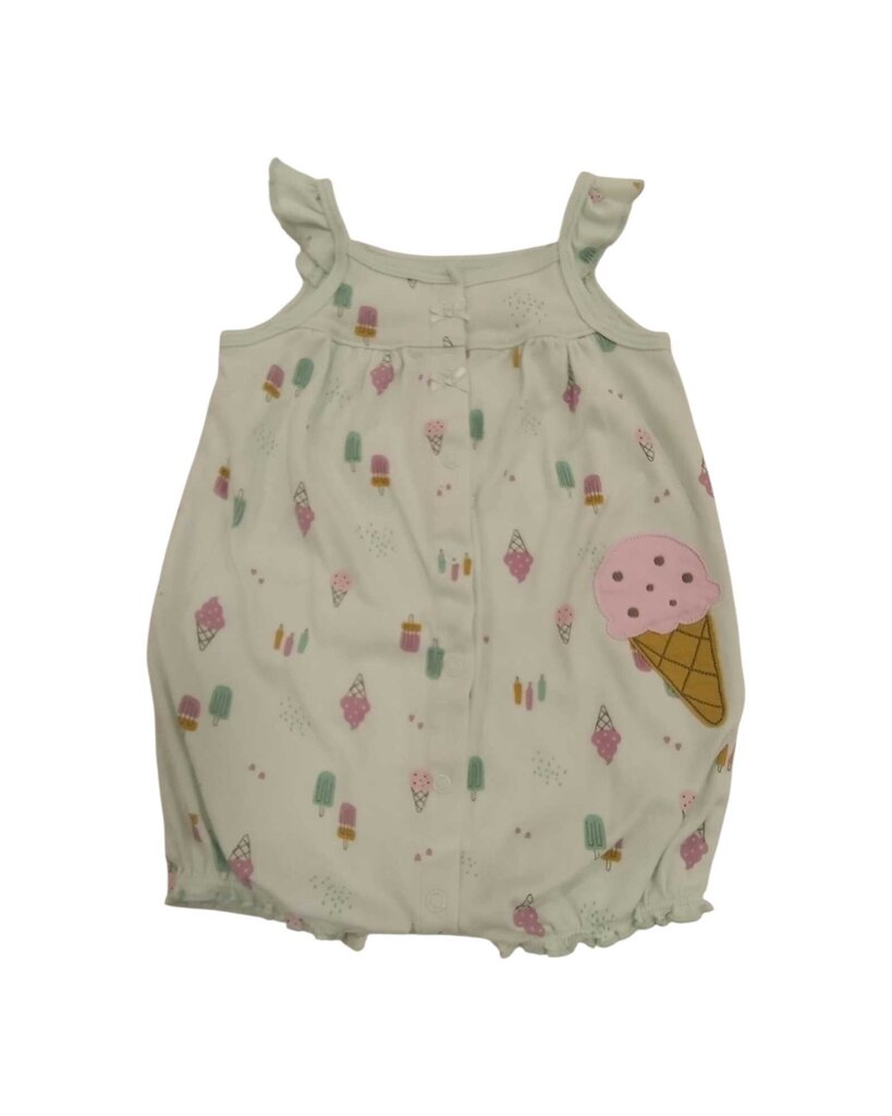 Romper: Ruffle Sleeve Ice Cream