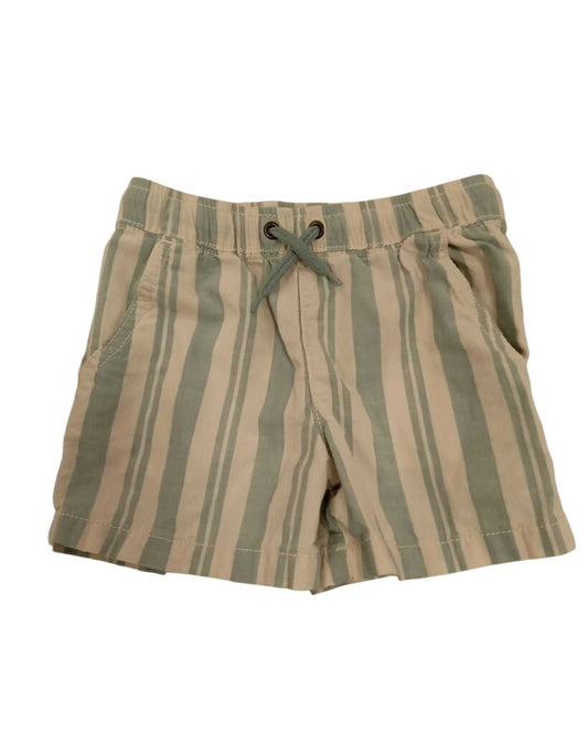 Shorts: Stripes, Blue Waist Tie