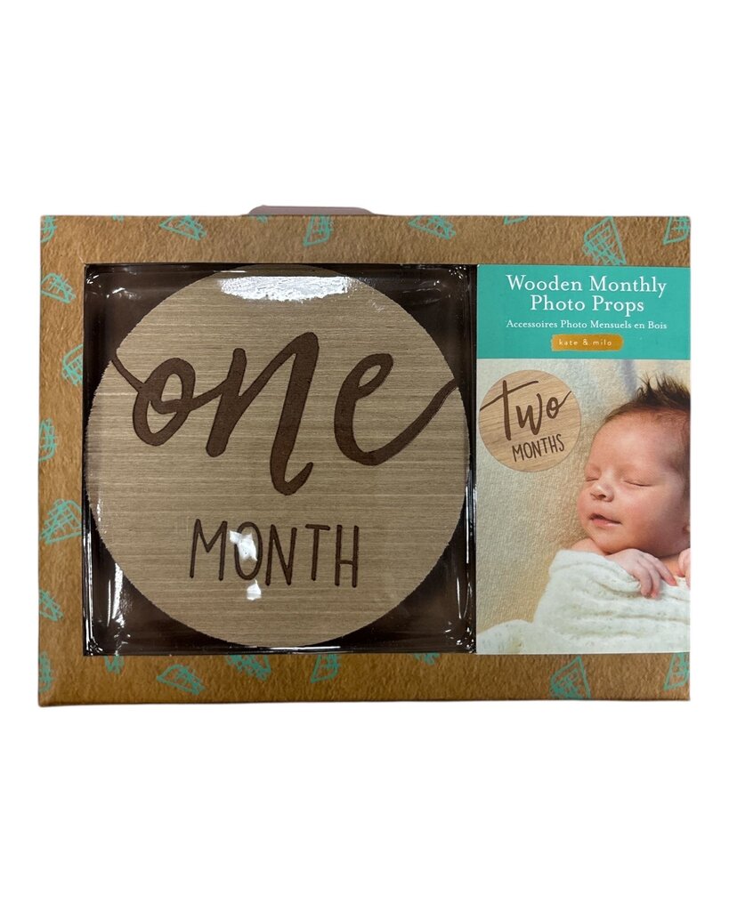 Wooden Monthly Photo Props NWT