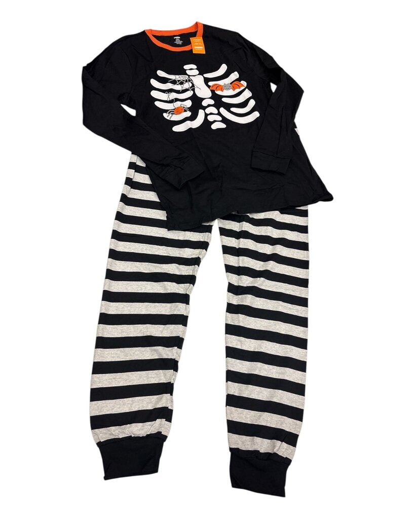 2pc Pajamas - Skeleton & Stripes NWT